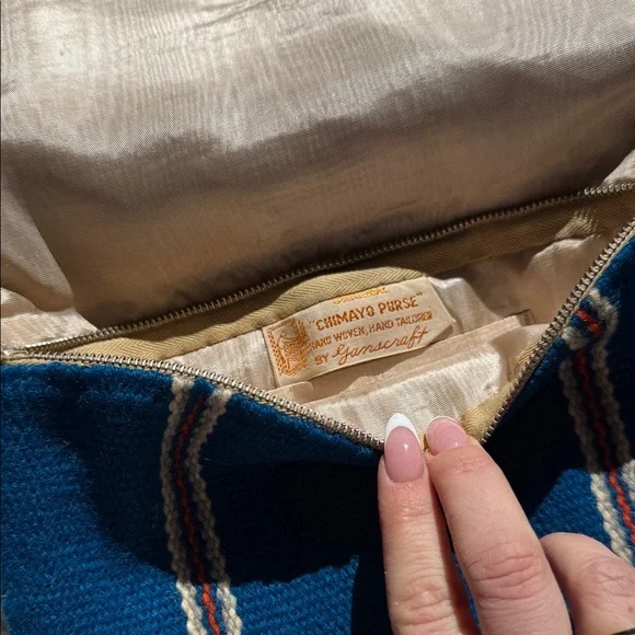 Original Chimayo Purse Blue and Red Patterned Clutch - Picture 4 of 4